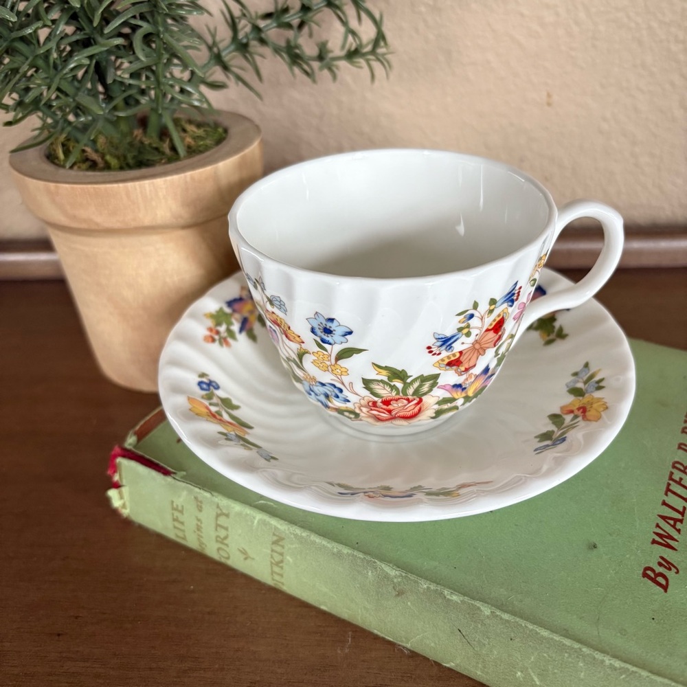 Aynsley “Cottage Garden” Teacup and Saucer